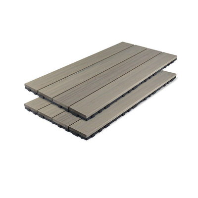 購入 庭の格子WPC Decking板自己は71x11mmの床の灰色WPCのバックルのステッチの床を裂いた オンライン製造