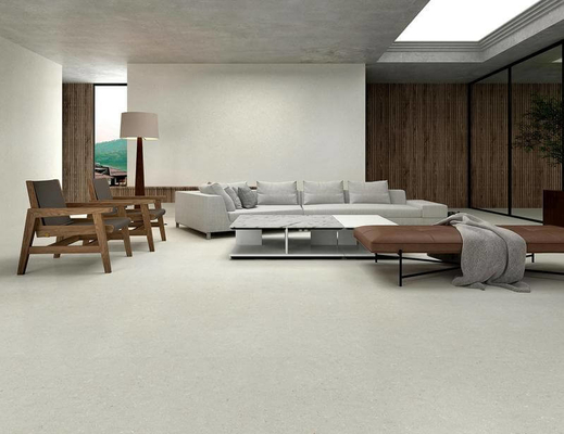購入 ライトグレー ソフト 艶出し磁器タイル 1200x1200mm 屋内床 オンライン製造