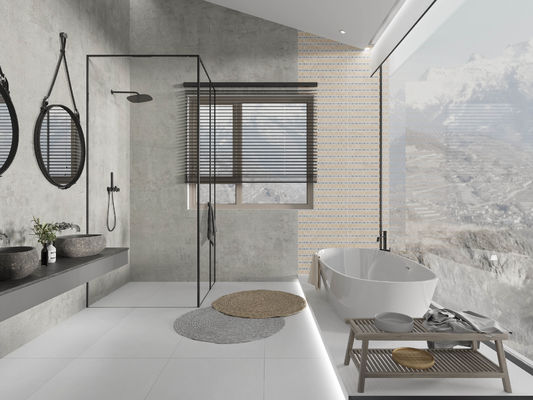 購入 AAAグレード 600×1200mm 浅灰色 ポルセラン 床タイル オンライン製造