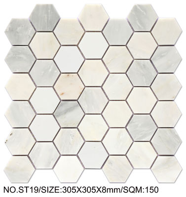 購入 汚れに耐える六角形 300x300mm 天然石 モザイク プロジェクトとホテル オンライン製造
