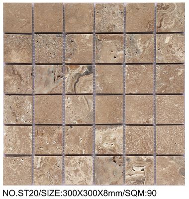購入 滑り防止 方形 茶色 300x300mm 天然石 モザイク リビング 寝室 オンライン製造