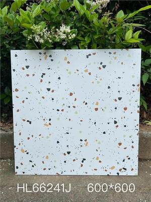 購入 耐久性 抗菌性 白色 600×600mm 室内 床 テラゾ セラミック タイル キッチン オンライン製造