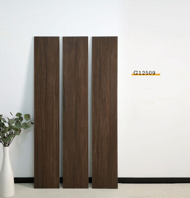 購入 寝室・ダイニングルーム用 エレガントブラウン 200x1200mm ポーセリンフロアタイル オンライン製造