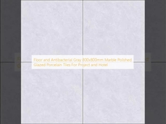 プロジェクトおよびホテル向けの床および抗菌グレー800x800mm大理石研磨施釉磁器タイル