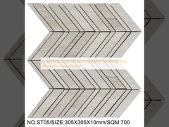 グレードAAAとファイアブリック305x305mmのスイミングプールモザイク