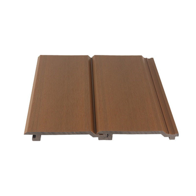 防火 145x20.5mm WPC コーティング パネル ブラウンと外壁 木材 プラスチック複合壁板 プロジェクト