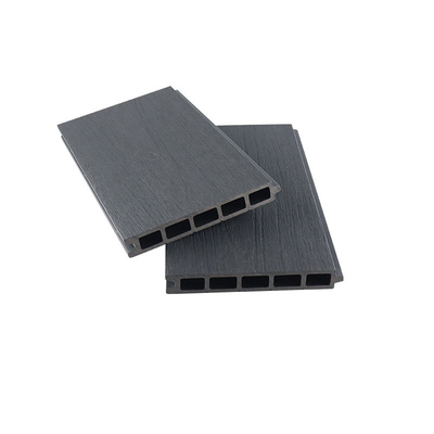 屋外の壁と床用のダークグレーWPCクラッディングパネル 170x24mm
