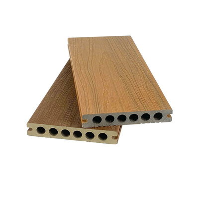 Coの放出木138x23mmの円形の穴のHDPEの床張りの外のプラスチック合成のDecking板