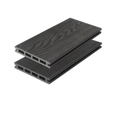 3D深い浮彫りにされたWPCのDeckingは145x22mmのDecking灰色工学庭に乗る