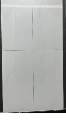 グラスされた白色カーラ陶器タイル 600x1200mm 壁の床 客室の壁