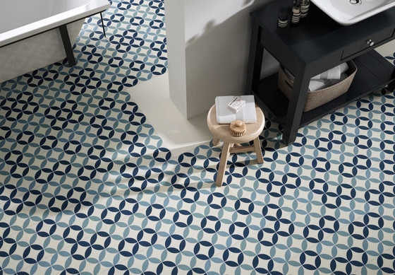 屋内床用ブルー250x250mmセラミック素朴なタイル