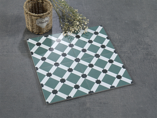 ライトグリーンセラミック素朴なタイル 20x20cm ノンスリップ屋内床
