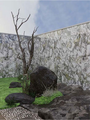 エメラルド色のガラスの外壁石タイル 600x1200mm 平面