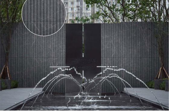 ダークグレーマット アンティーク3Dアーチ アウトドアストーンタイル 600x1200mm