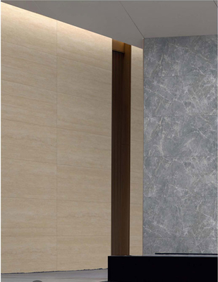 ライトイエロー トラヴァルチン仕上げ 60x120cm 外側マット 建築用 アンティークカーテン 壁タイル