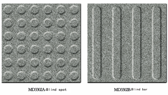 灰色 全身 粘土 ブラインド パスチ 600x600mm 滑らない
