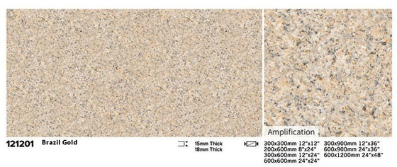 耐磨性 600x600x15mm 壁の壁に 燃焼ブロック 黄色の外壁 敷き布団