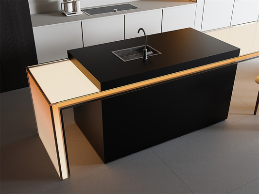 ブラックマット シンテレストーン・スラブ 1600x3200mm インテリア装飾用