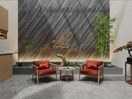 グレー 1600x3200mm マット シンテレストーン スラブ ショッピングモールの壁