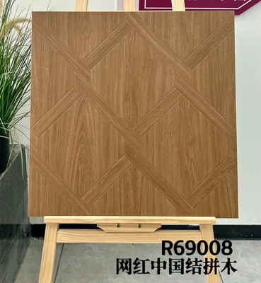 ブラウン 60x60cm 木製セラミックタイルと室内床タイル 寝室デザイン