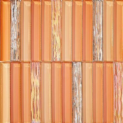 再構築とダイニングルーム用の防汚ブラウン300x300mmガラスモザイク