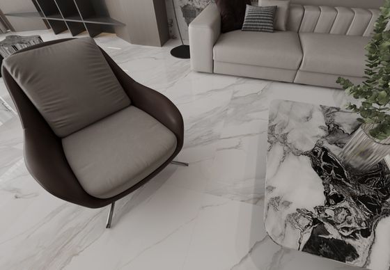 カララ 1mx1m 燃焼ブロック モダン 内部 床 ポーリング グラス ポーセラン タイル リビング 部屋 と 装飾