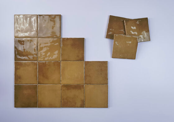 リビングルームとベッドルーム用の茶色の傷つきにくい10x10cmセラミック壁タイル