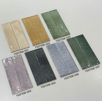 ステキで耐久性のある 75x300mm 客室用 輝くセラミック 壁タイル