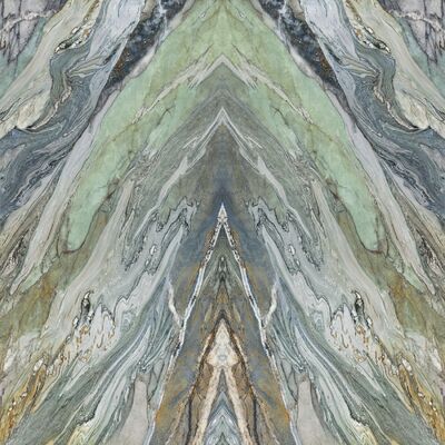 リビングルームおよびプロジェクト用、耐火・耐汚染性グリーン 1600x3200x12mm ポリッシュシンタードストーンスラブ AAAグレード