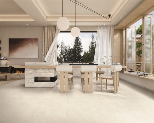 環境に優しいエレガントで耐久性のあるベージュ色 特殊グラスマットポルセランタイル 600x1200mm 建築やプロジェクト用