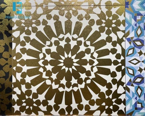 60x60cm日曜日の花の金色の床タイル3Dのインクジェット印刷