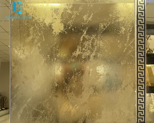 ゴールドカラー磁器床タイル 600x600mm 光沢マット仕上げ